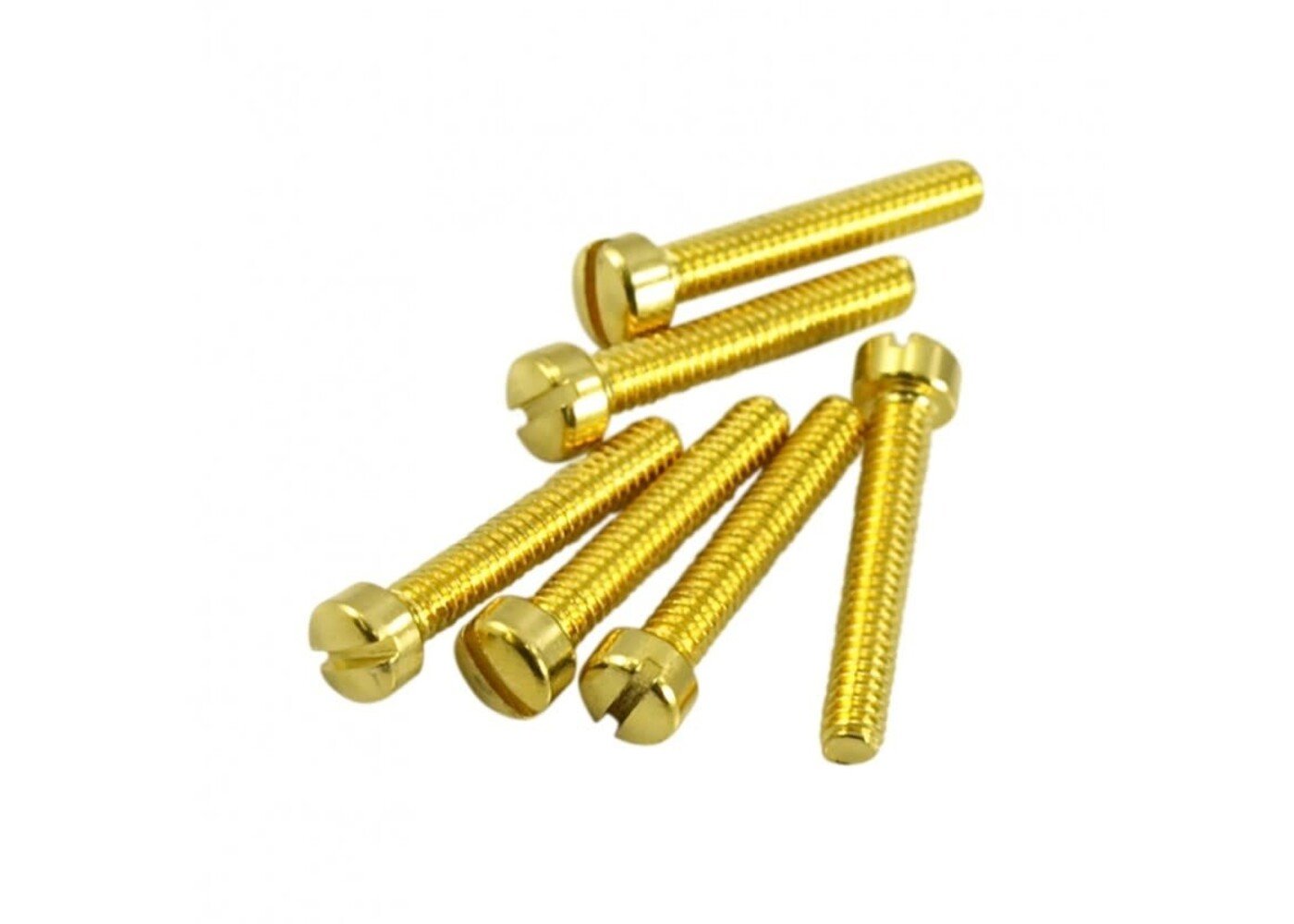 MannMade USA Humbucker Pole Piece Screw Set (6pc) Gold