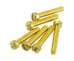 MannMade USA Humbucker Pole Piece Screw Set (6pc) - US - Gold