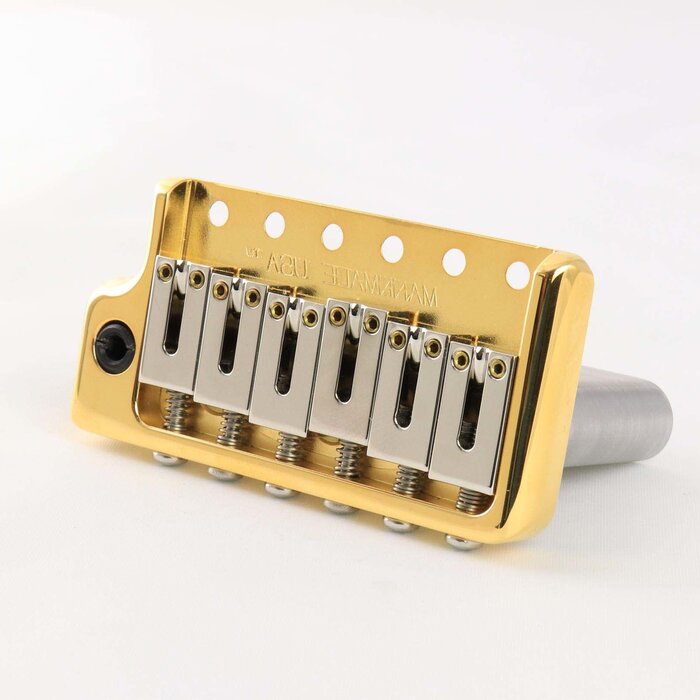 MannMade USA MannMade USA Tremolo Bridge - Gold Hybrid - Left Hand - fits vintage Strat style guitars