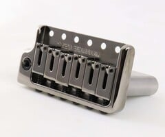 MannMade USA MannMade USA Tremolo Bridge - Black Nickel - Left Hand - fits vintage Strat style guitars