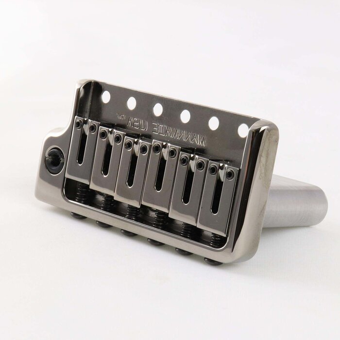 MannMade USA MannMade USA Tremolo Bridge - Black Nickel - Left Hand - fits vintage Strat style guitars