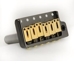 MannMade USA MannMade USA Tremolo Bridge - Black Nickel Hybrid - fits vintage Strat style guitars