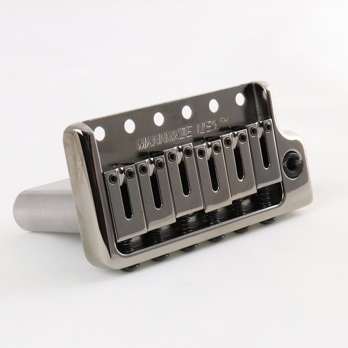MannMade USA MannMade USA Tremolo Bridge - Black Nickel - fits vintage Strat style guitars