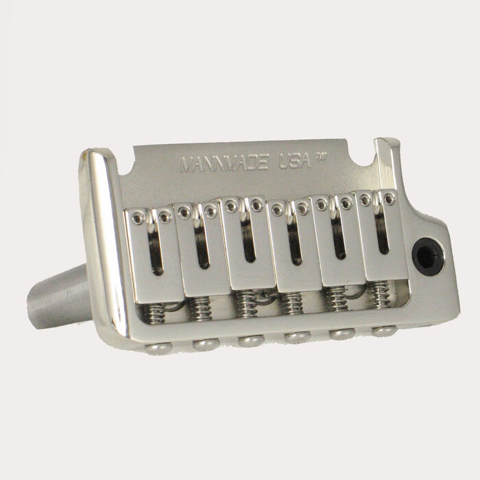 MannMade USA MannMade USA 2-Post Tremolo Bridge - Nickel - fits 2 post Strat style guitars