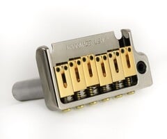 MannMade USA MannMade USA 2-Post Tremolo Bridge - Black Nickel Hybrid - fits 2 post Strat style guitars