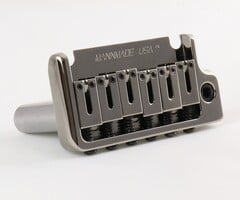 MannMade USA MannMade USA 2-Post Tremolo Bridge - Black Nickel - fits 2 post Strat style guitars