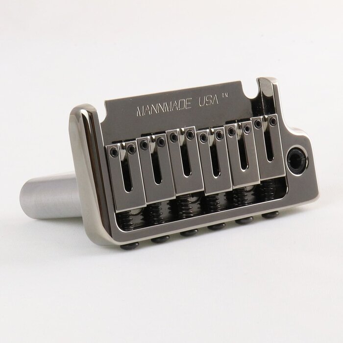 MannMade USA MannMade USA 2-Post Tremolo Bridge - Black Nickel - fits 2 post Strat style guitars
