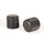 MannMade USA Medium Knurled Dome Top Knob  - Black Nickel - Set of 2