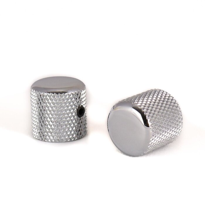 MannMade USA MannMade USA Medium Knurled Dome Top Knob - Chrome - Set of 2