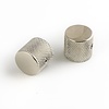 MannMade USA MannMade USA Medium Knurled Flat Top Knob - Nickel - Set of 2