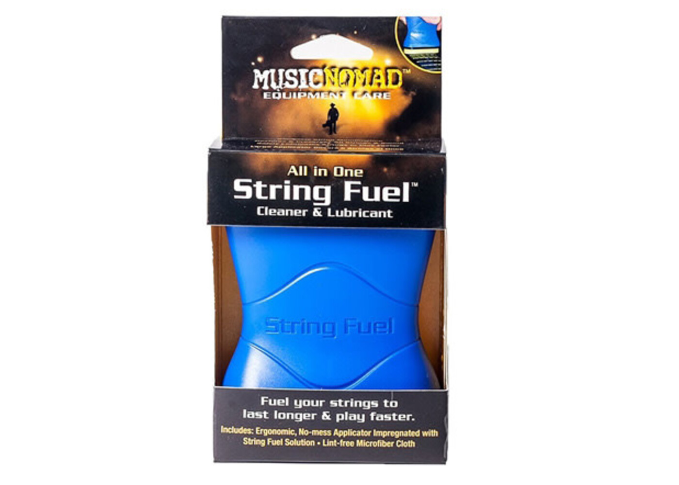 Music Nomad MusicNomad String Fuel All in One Cleaner & Lubricant with Microfiber Cloth