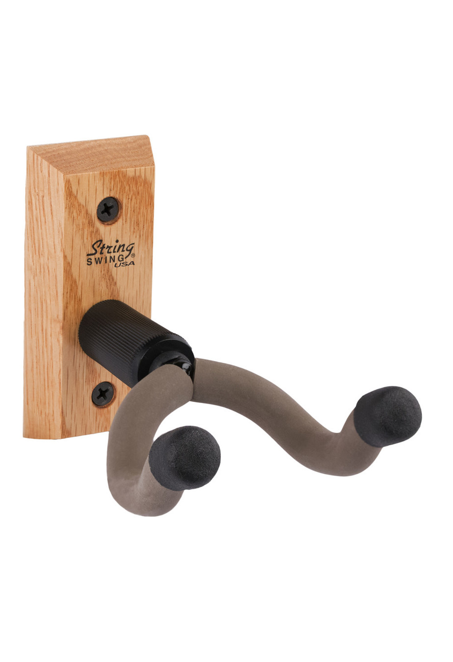 String Swing USA String Swing CC01K Guitar Hanger Wall Mount for Acoustic and Electric Guitars Oak