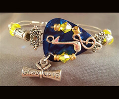 Guitar Pick & Guitar String Bracelet - Blues Notes