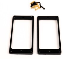 PRS Guitars PRS Pre-2011 Core Humbucker Pickup Rings (2), Slant, Black (Stoptail Equipped)