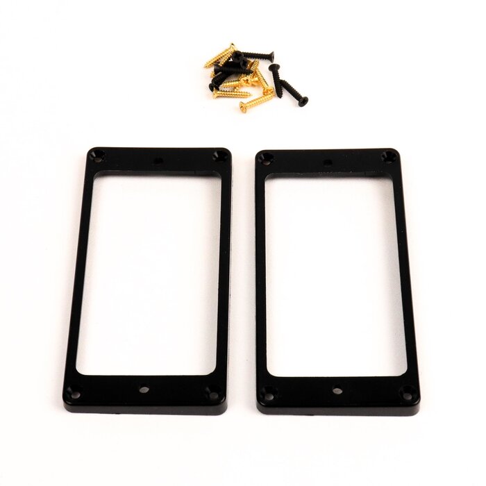 PRS Guitars PRS Pre-2011 Core Humbucker Pickup Rings (2), Slant, Black (Stoptail Equipped)