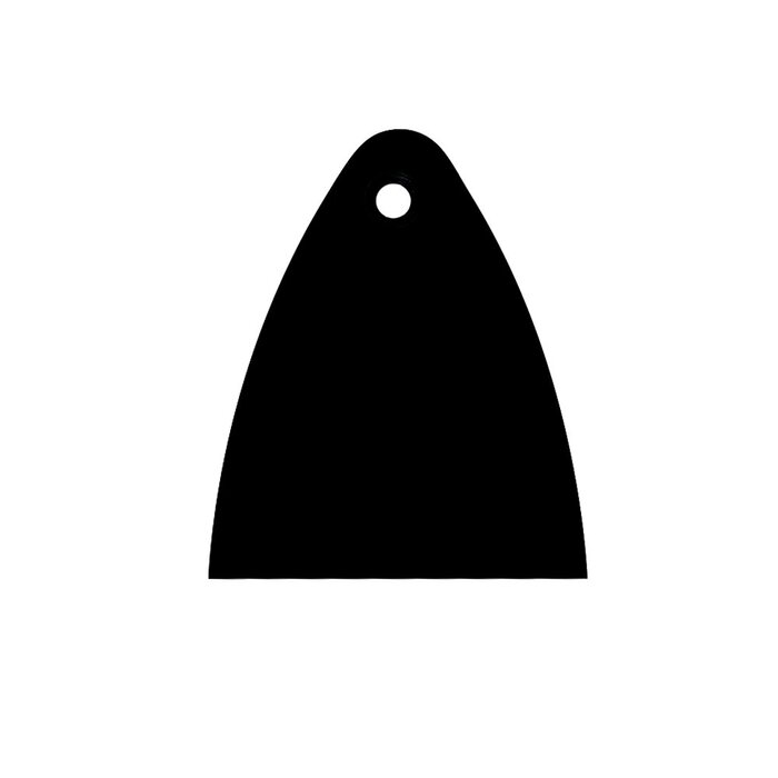 PRS Guitars PRS Truss Rod Cover, Black Plastic, Blank, Fits SE Floyd Rose Models