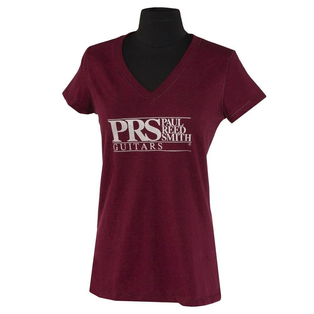 PRS Guitars PRS Ladies Tee, Short-Slv, PRS Block Logo, Oxblood Red, Small