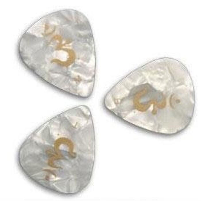 PRS Guitars PRS White Pearloid Celluloid Picks 12-Pack - Heavy