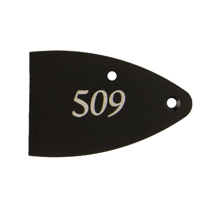 PRS Guitars PRS Truss Rod Cover, Black Anodized Aluminum, Etched, 509