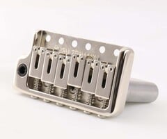 MannMade USA MannMade USA Tremolo Bridge - Nickel - Left Hand - fits vintage Strat style guitars
