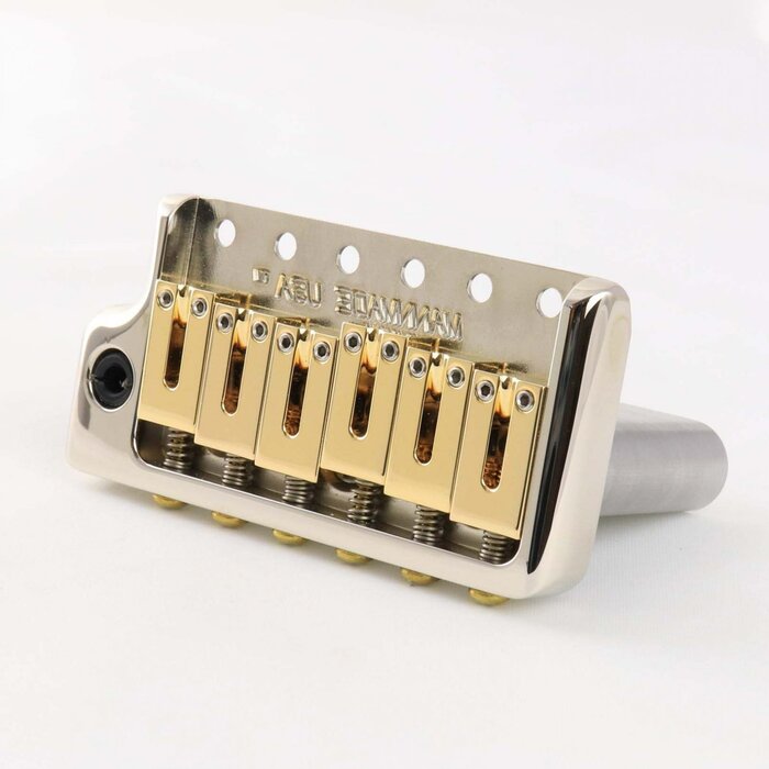 MannMade USA MannMade USA Tremolo Bridge - Nickel Hybrid - Left Hand - fits vintage Strat style guitars