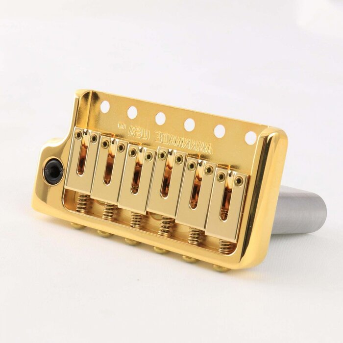 MannMade USA MannMade USA Tremolo Bridge - Gold - Left Hand - fits modern Strat style guitars