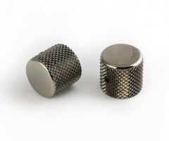MannMade USA MannMade USA Medium Knurled Flat Top Knob - Black Nickel - Set of 2