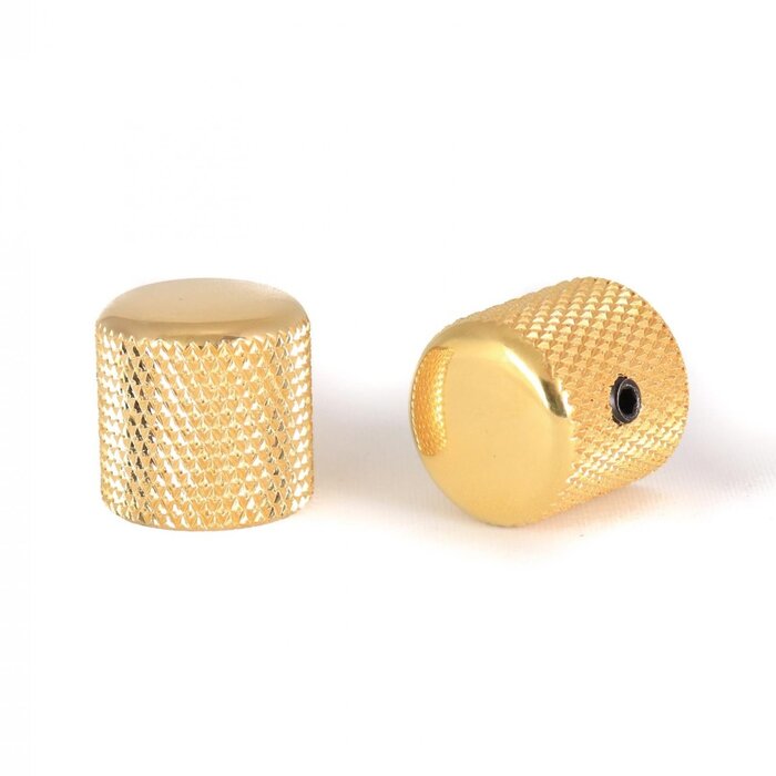 MannMade USA MannMade USA Medium Knurled Dome Top Knob - Gold- Set of 2