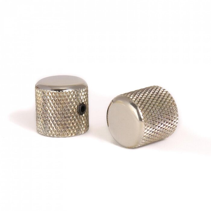 MannMade USA MannMade USA Medium Knurled Dome Top Knob - Nickel - Set of 2