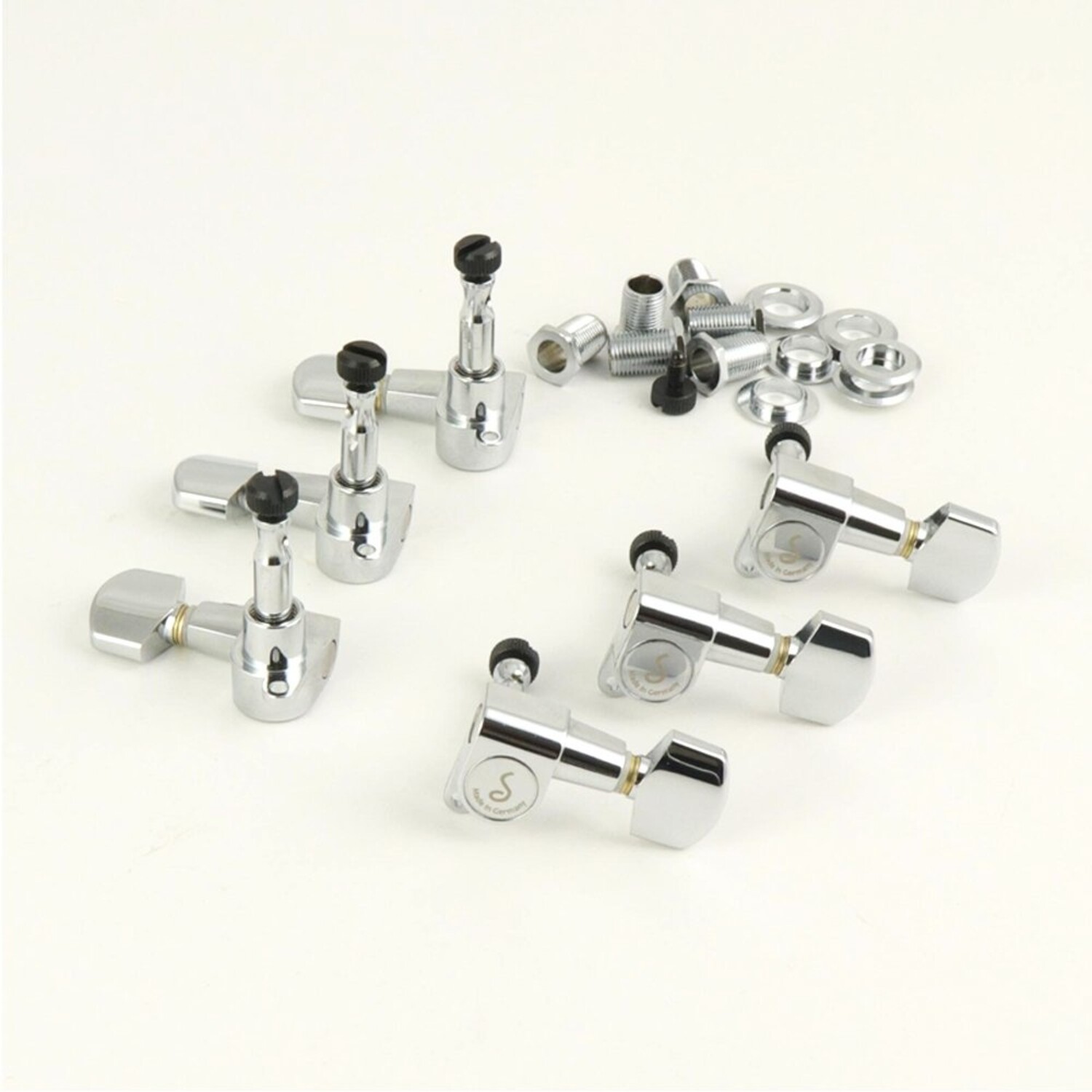 Schaller M6 Mini Locking Tuner Set - Chrome - John Mann's Guitar Vault