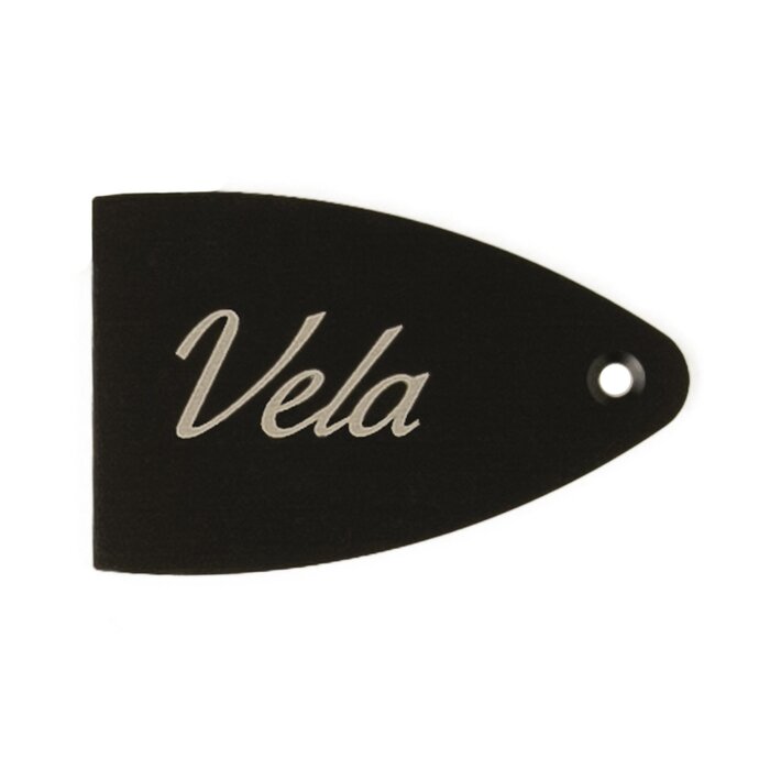 PRS Guitars PRS Truss Rod Cover, Black Anodized Aluminum, Etched, Vela