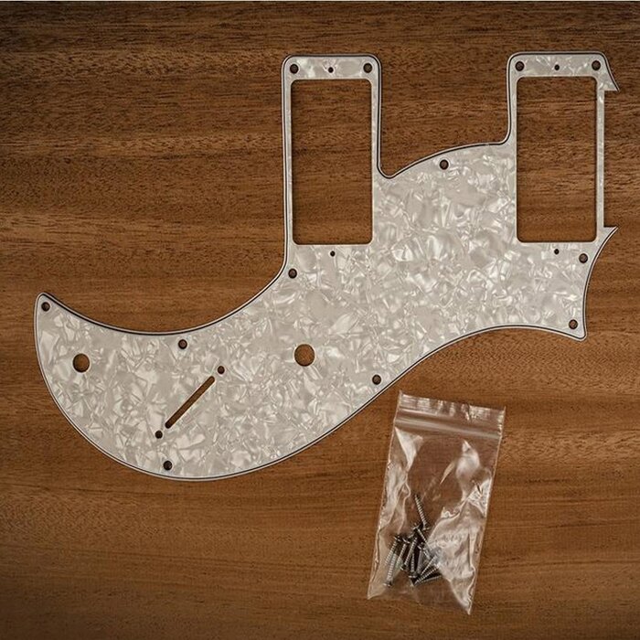 PRS Guitars PRS Mira S2 Pickguard, 3-Ply Pearloid, Black, White