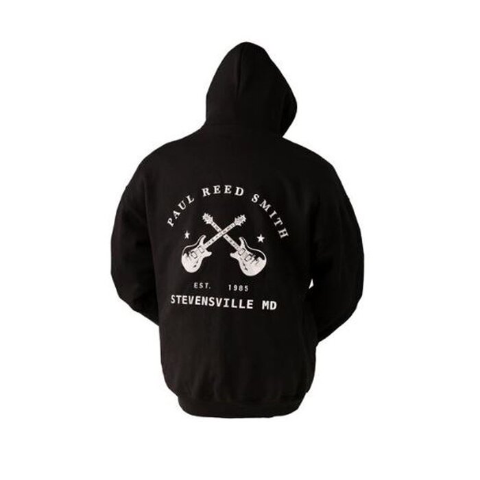PRS Guitars PRS Hoodie, Full-Zip, Stevensville MD Guitar, Black, Small