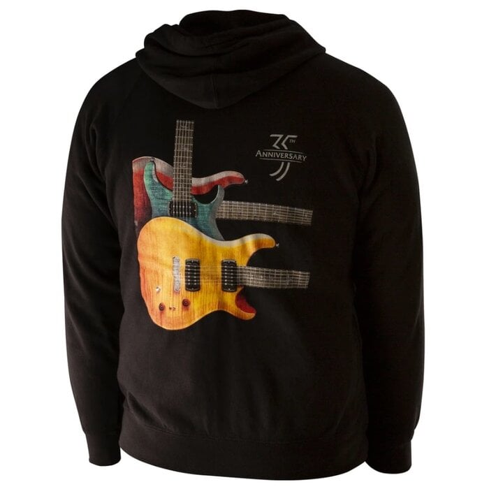 PRS Guitars PRS Hoodie, Full-Zip, Pauls's Guitar Throwback, Black, Small