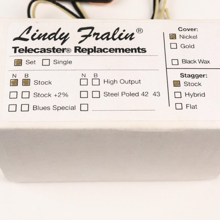Lindy Fralin Stock Tele Pickup Set - Nickel Cover