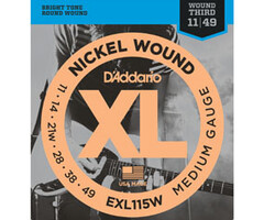 D'Addario D'Addario EXL115W Medium Gauge