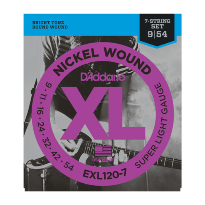 D'Addario D'Addario Nickel Wound 7-String Super Light 09-54