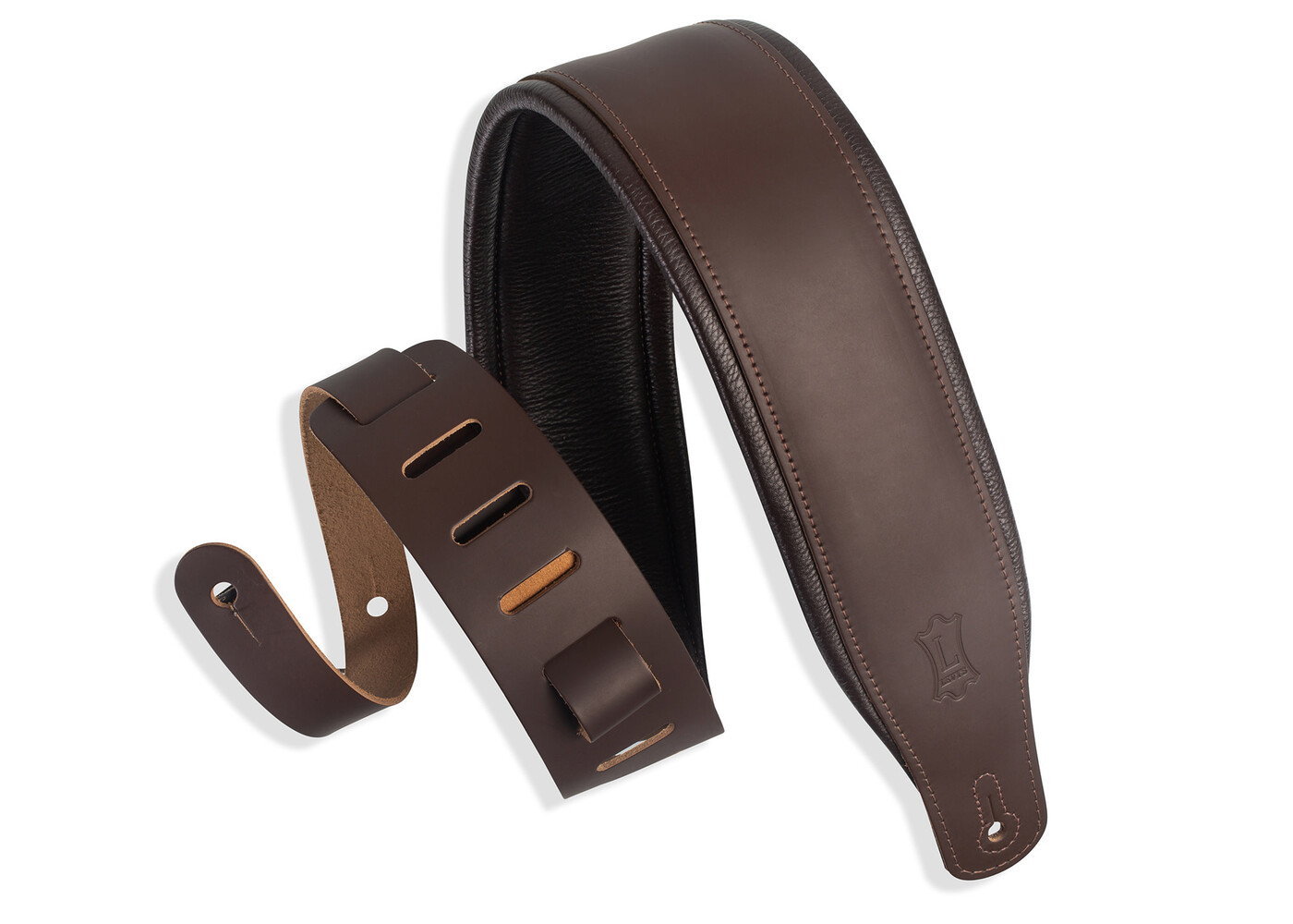 Levy's Levy's Classic Series Dark Brown Leather Guitar Strap