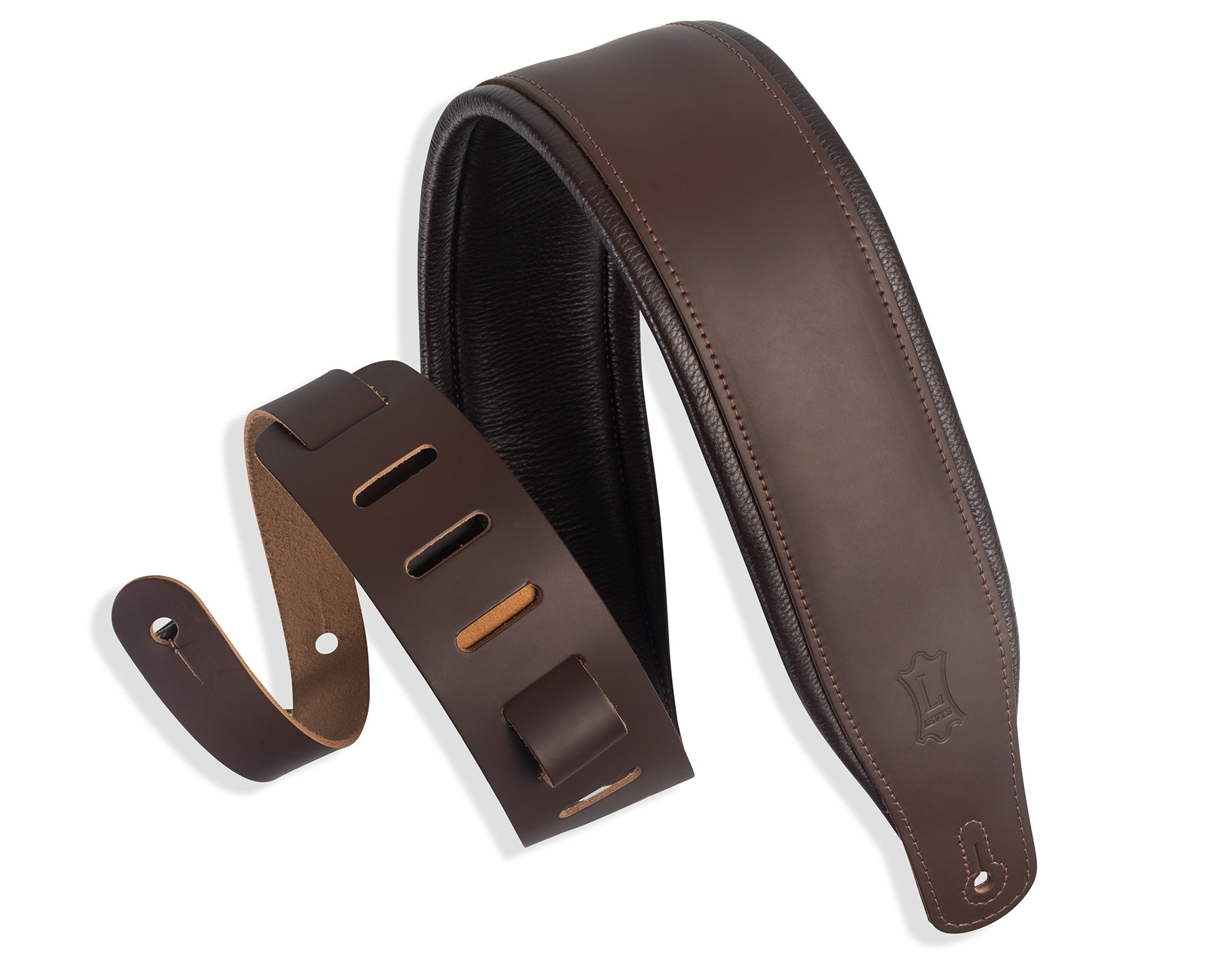 Levy's Levy's Classic Series Dark Brown Leather Guitar Strap