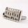 MannMade USA Tremolo Bridge - Nickel - Left Hand - fits modern Strat style guitars
