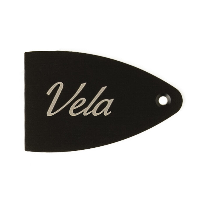 PRS Guitars PRS Truss Rod Cover, Black Anodized Aluminum, Etched, Vela