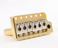 MannMade USA MannMade USA Tremolo Bridge - Gold Hybrid/Polished Saddles - fits PRS style guitars