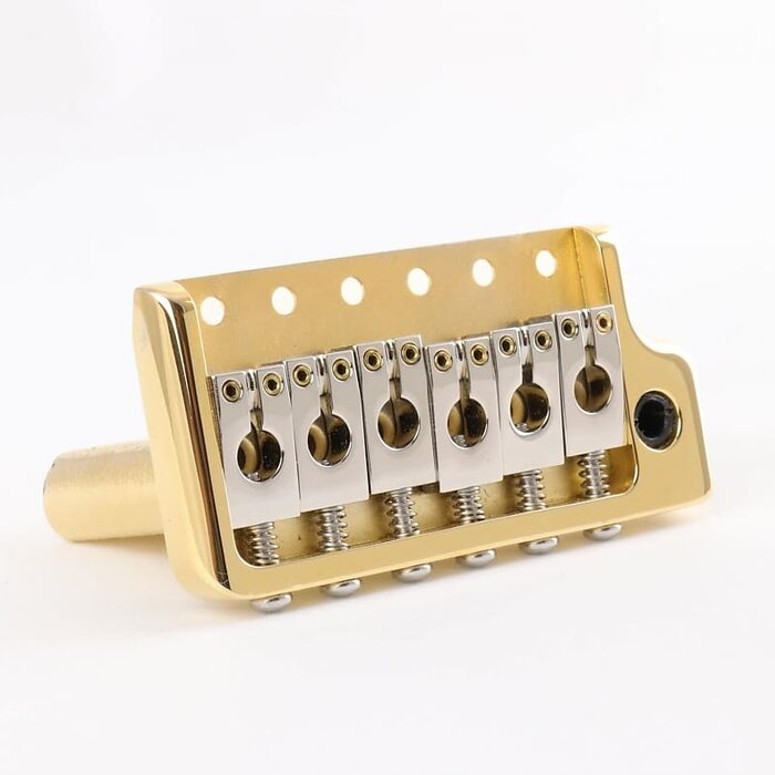 MannMade USA MannMade USA Tremolo Bridge - Gold Hybrid/Polished Saddles - fits PRS style guitars