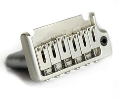 MannMade USA MannMade USA 2-Post Tremolo Bridge - Nickel Satin - fits 2 post Strat style guitars