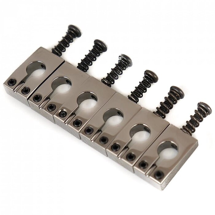 MannMade USA MannMade USA Bridge Saddles - PRS - Polished - Black Nickel