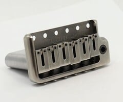 MannMade USA MannMade USA Tremolo Bridge - Black Nickel Satin - fits vintage Strat style guitars