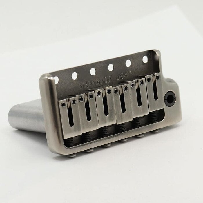 MannMade USA MannMade USA Tremolo Bridge - Black Nickel Satin - fits vintage Strat style guitars