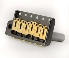 MannMade USA MannMade USA Tremolo Bridge - Black Nickel Hybrid - Left Hand - fits modern Strat style guitars