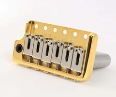 MannMade USA MannMade USA Tremolo Bridge - Gold Hybrid - Left Hand - fits modern Strat style guitars