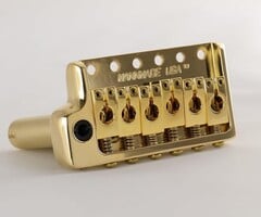 MannMade USA MannMade USA Tremolo Bridge - Gold/Polished Saddles - Left Hand - fits PRS style guitars